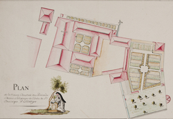 plan du monastère au 18° siècle